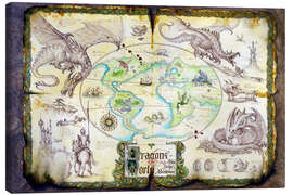 Lærredsbillede  Dragons of the world - Dragon Chronicles