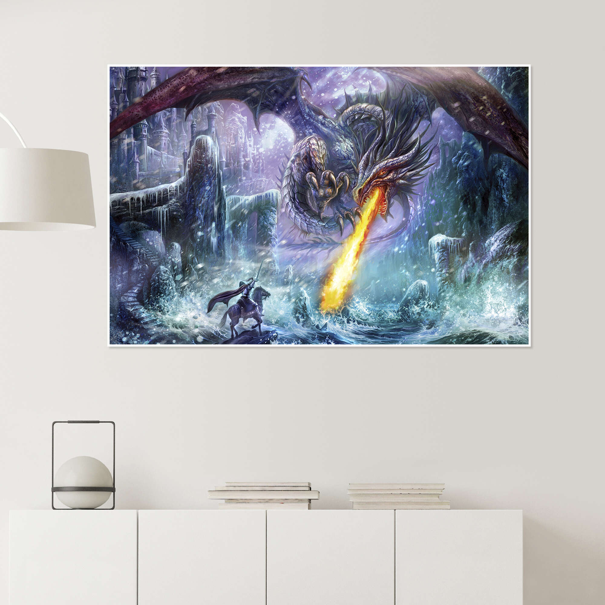 Flamme du dragon de Dragon Chronicles en poster, tableau sur toile