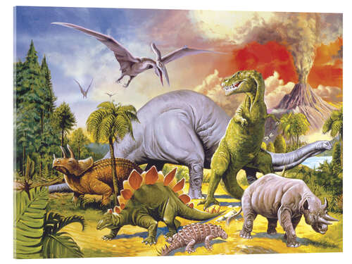 Akrylglastavla Land of the dinosaurs