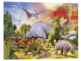 Foam board print Land of the dinosaurs