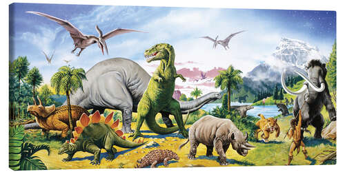 Leinwandbild Land der Dinosaurier