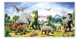 Póster  País de dinosaurios - Paul Simmons