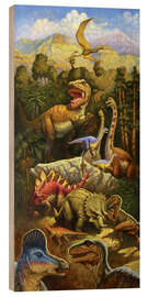 Wood print Dinosaurs