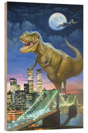 Holzbild Dinosaurier