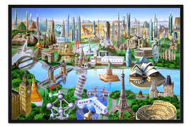 Gerahmter Kunstdruck Wunderbauten der Erde