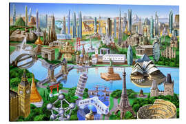 Magnettafel Wunderbauten der Erde