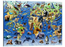 Magnettafel Hundert Tierarten