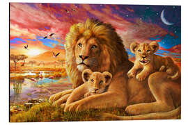 Magnettafel Sonnenaufgang im Reich der Löwen