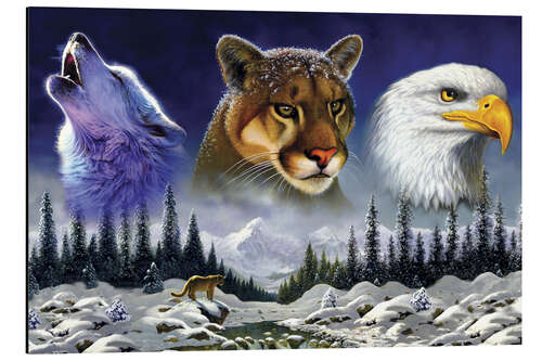 Aluminium print American wildlife