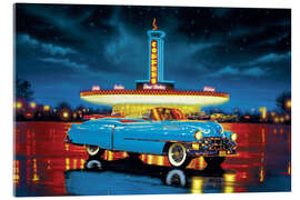 Acrylglasbild Cadillac Diner - Chris Hiett