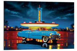 Tableau en aluminium Cadillac bleue - Chris Hiett