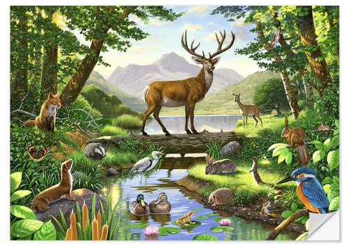 Sticker mural Woodland harmony