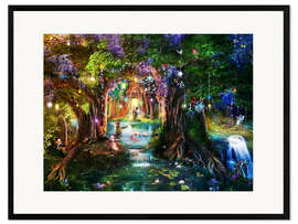 Ingelijste kunstdruk The butterfly ball