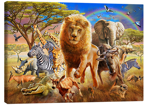 Canvas print African Stampede