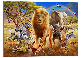 Quadro em plexi-alumínio African Stampede