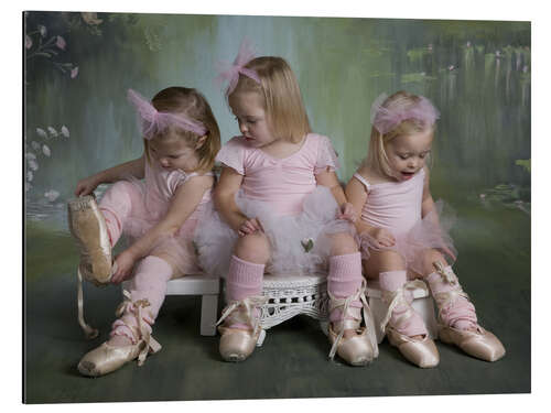 Tableau en aluminium Three Ballerina Girls