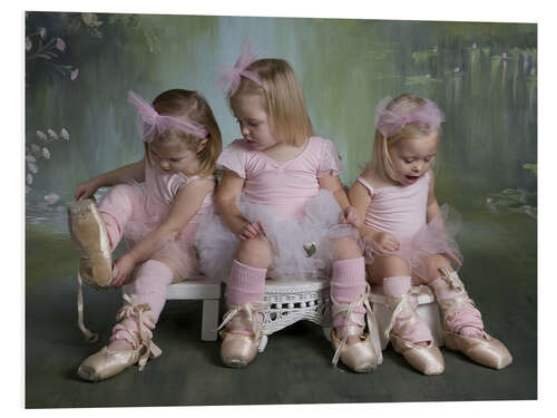 Foam board print Three Ballerina Girls