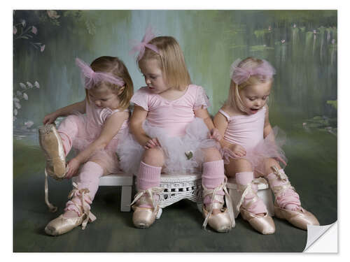 Autocolante decorativo Three Ballerina Girls