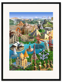 Framed art print Wonders Of The World