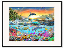 Gerahmter Kunstdruck Tropisches Meeresparadies