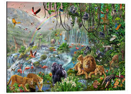 Magnettafel Wasserfall im Dschungel