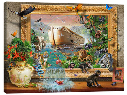 Canvas print Noah's Ark Framed