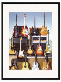 Gerahmter Kunstdruck Gitarren