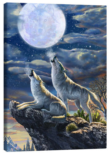 Canvas print Midnight Wolves