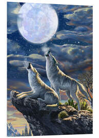 Quadro em PVC Midnight Wolves