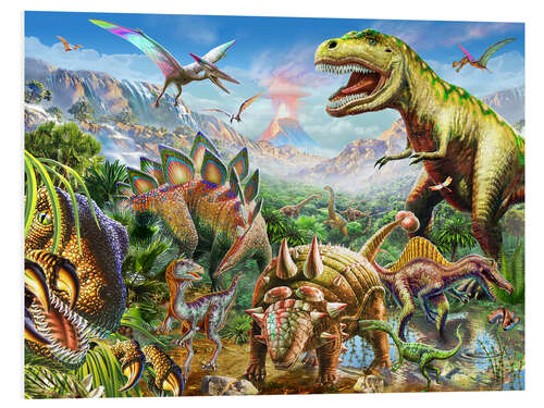 Foam board print Group of Dinosaurs