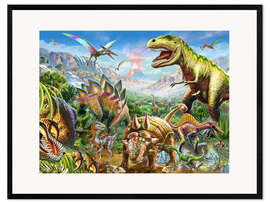 Framed art print Group of Dinosaurs