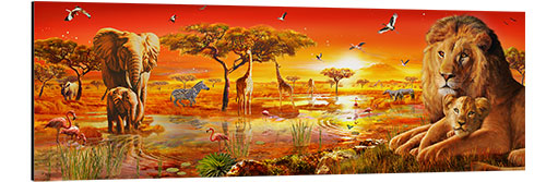 Aluminium print Savanna Sundown