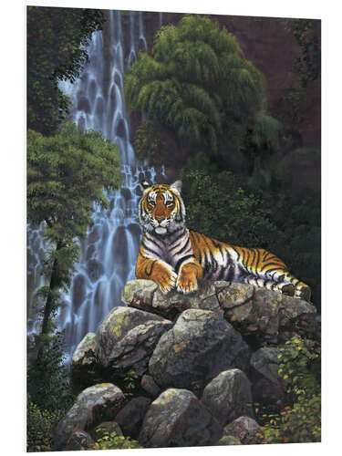 Quadro em PVC Tiger waterfall