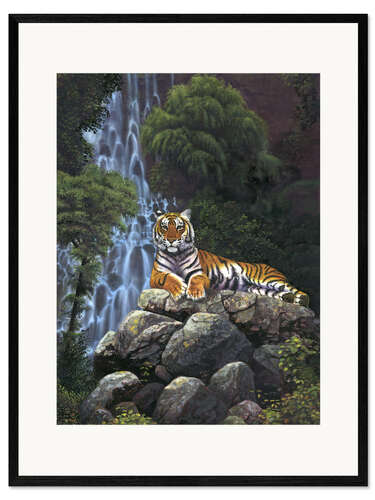 Impresión de arte enmarcada Tiger waterfall