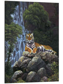 Magnettafel Tiger Wasserfall