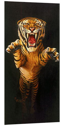 Foam board print Leaping Tiger