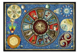 Gerahmter Kunstdruck Wahrsagung mit Sternzeichen