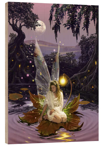Wood print Fairy princess