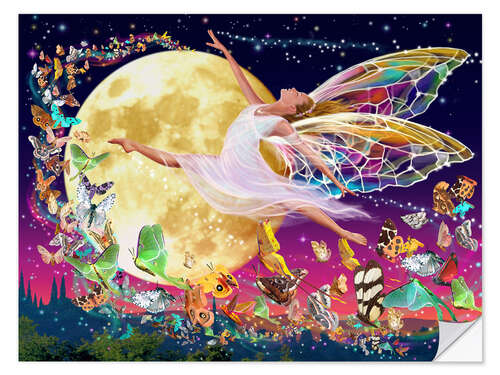 Muursticker Moon fairy