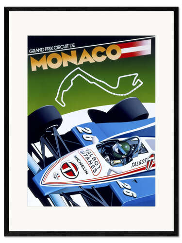 Impression artistique encadrée Circuit de Monaco