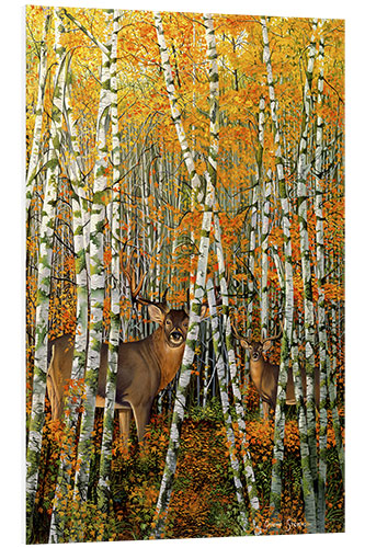 Foam board print Autumn stags