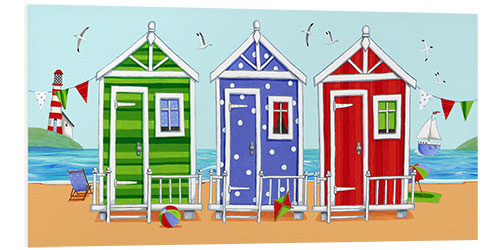 PVC print Colorful beach huts