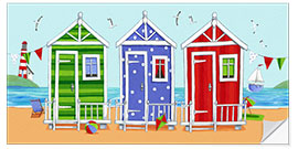 Wall sticker Colorful beach huts