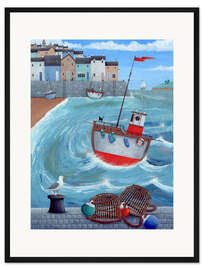 Gerahmter Kunstdruck Hummerfangkorb
