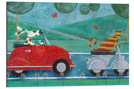 Tableau en aluminium On The Road With Duke &amp; Sweetpea - Peter Adderley