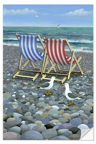 Vinilo para la pared Deck Chairs