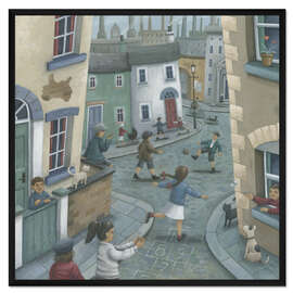 Gerahmter Kunstdruck Himmel und Hölle bergab