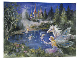 Obraz na PCV Fairies visit the Unicorn