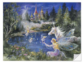 Muursticker Fairies visit the Unicorn