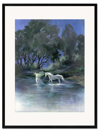 Framed art print Fairy & Unicorn